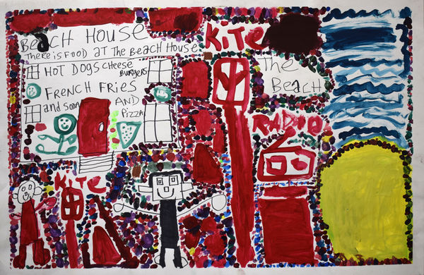 Marcus Imani Kennedy, Shapes Beach House Square Faces Kites Radio Sand, 2021