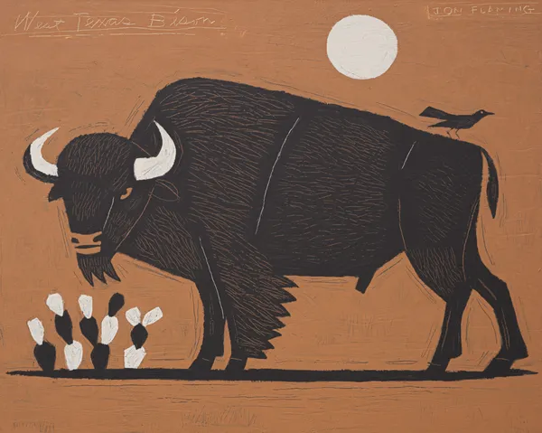 Jon Flaming, West Texas Bison, 2024