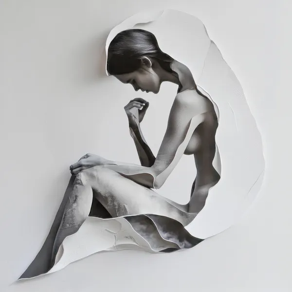 Jeff Robb Human Collage 4, 2025 Lenticular Photograph 100 x 100 cm. 39.37 x 39.37 in. Ed. of 9 + 2AP