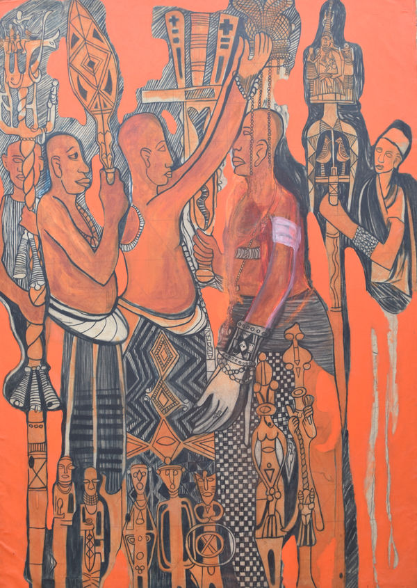 Bruce Onobrakpeya, Crowning of Prince Oranmiyan