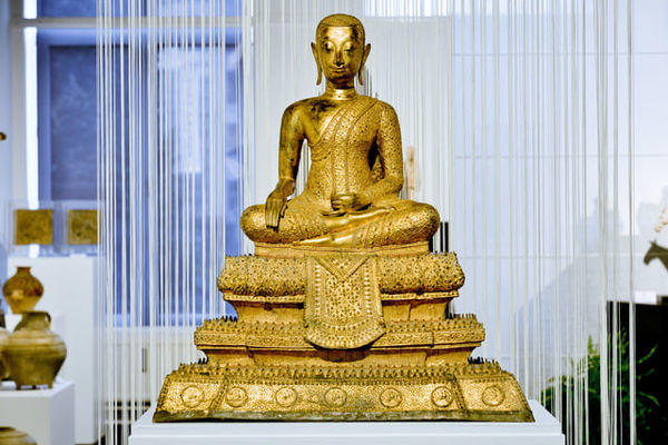Thailand Antiques 泰国古董 - Bangkok Buddha, Ratanakosin 泰国铜鎏金佛像, 18th Century