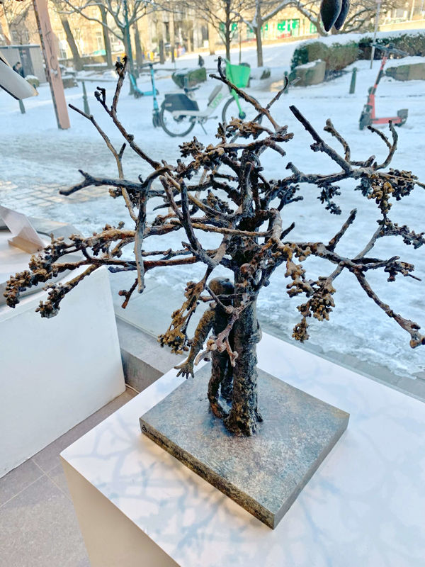 Conversation with a tree after a night out in spring