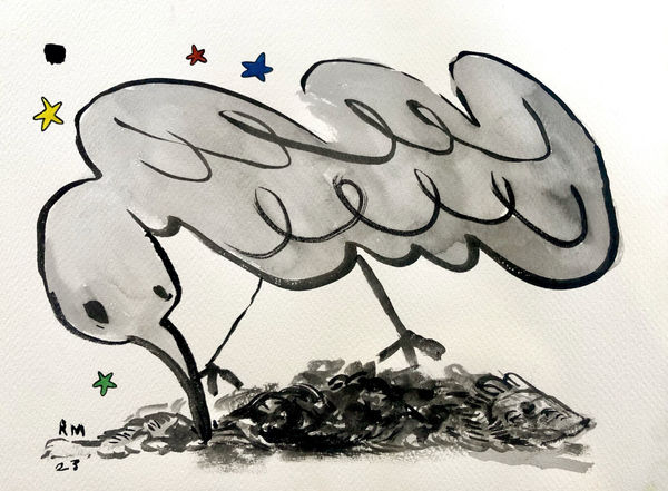 Robbie Motion, Bird Eating Rodent, 2023