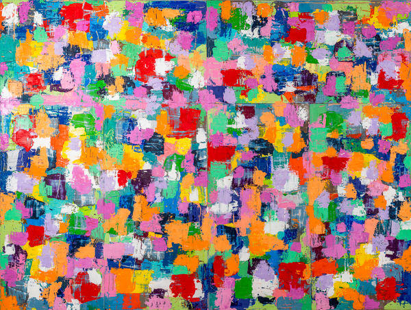 Vibrant abstract painting by artist Emilio DiIorio.