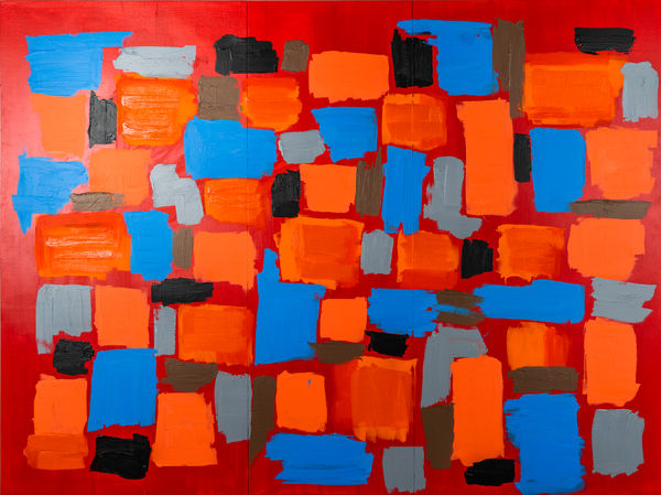 Geometric abstract painting by artist Emilio DiIorio