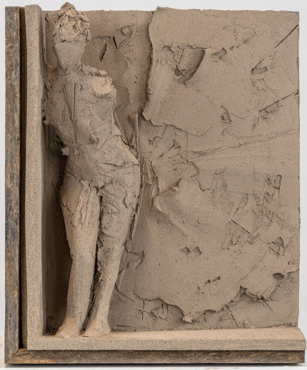 Figurative ceramic relief by sculptor Emilio DiIorio