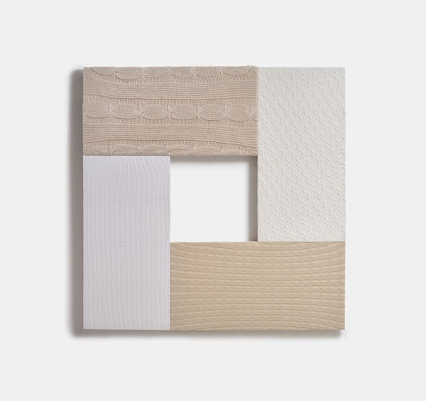 Ayman Yossri Daydban Winter V, From Ihramat series, 2025 Stretched textile over wooden frame 226 x 226 cm