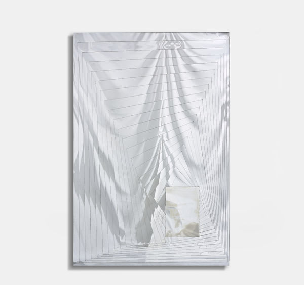 Ahaad Alamoudi What Do You See in The Middle of The Sea? The Letter e, 2025 Print and steel 150 x 100 cm Variation 6/8