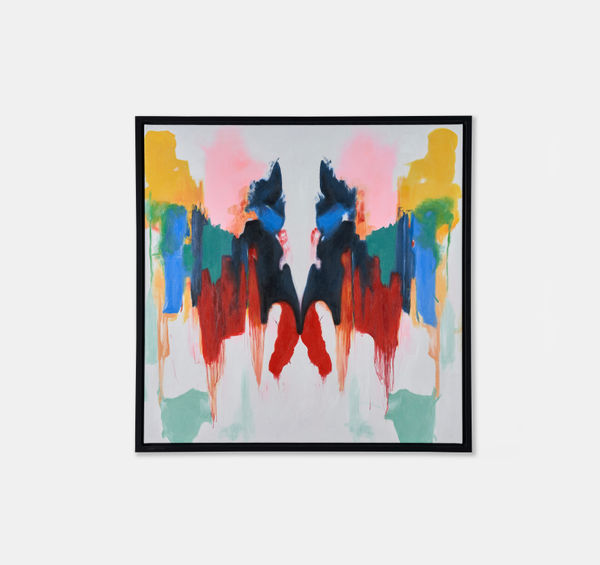 Addie Wagenknecht Exclusion Criteria, 2023 Intelligent banknote neutralisation system in UV and oil based paint Unframed 100 x 100 cm Framed 106 x 106 x 3.5 cm