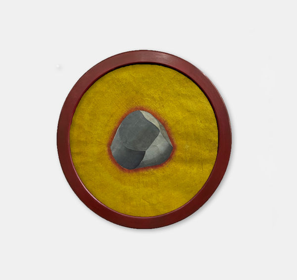 Basmah Felemban Figure 2. Gömböc, 2025 Gouache on Hemp paper 20 x 20 cm