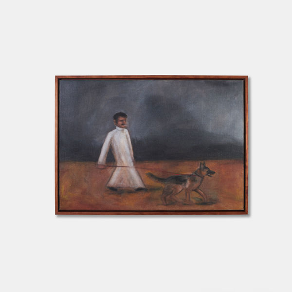 Lulua Alyahya Guard Dog, 2024 Oil on canvas 45 x 62.5 x 5 cm