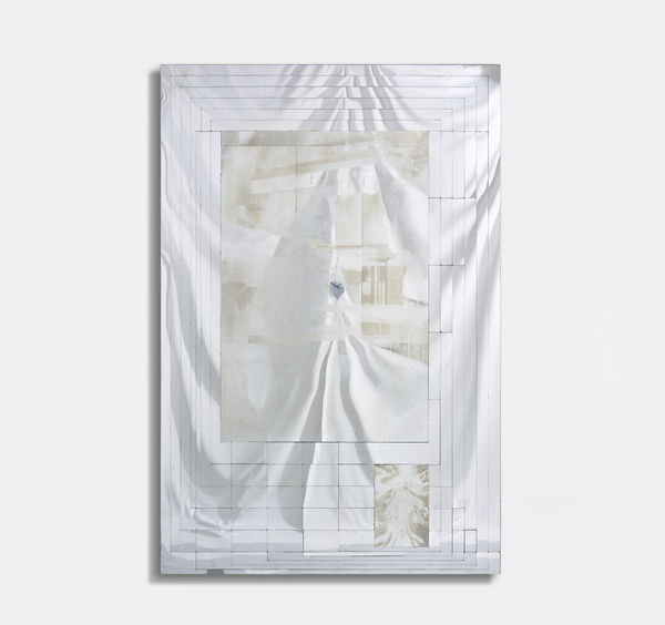 Ahaad Alamoudi What Do You See in The Middle of The Sea? The Letter e, 2025 Print and steel 150 x 100 cm Variation 7/8