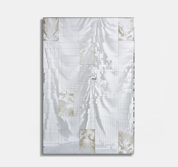 Ahaad Alamoudi What Do You See in The Middle of The Sea? The Letter e, 2025 Print and steel 150 x 100 cm Variation 8/8