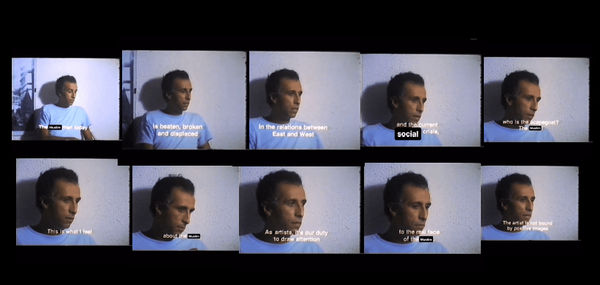 Rami Farook The muslim man today…, 2024 Vinyl print on wall 45 cm wide