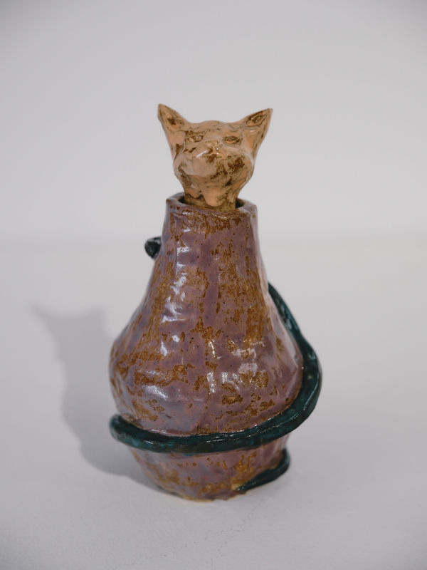 Sarah Abu Abdallah Cat Jar, 2026 Ceramic sculpture 22 x 13 x 12 cm