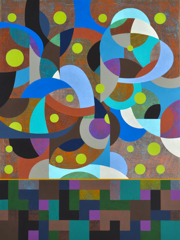 Christa Stephens Nocturne, 2021 acrylic & colored pencil on panel 19 1/2 x 25 1/2 x 2 1/2 in 49.5 x 64.8 x 6.3 cm