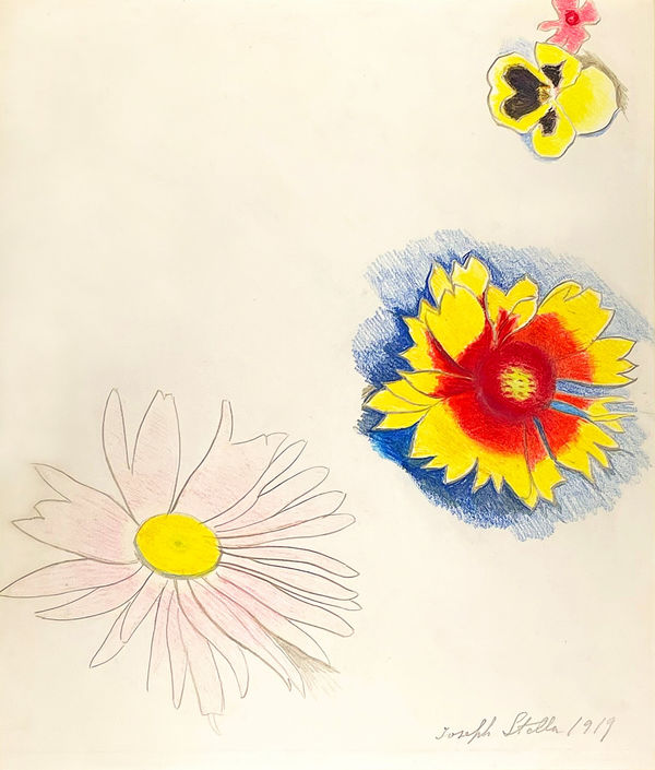 Joseph Stella, Three Colorful Flowers, 1919