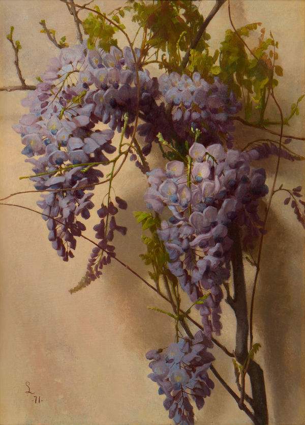 George Cochran Lambdin, Wisteria on a Wall, 1871