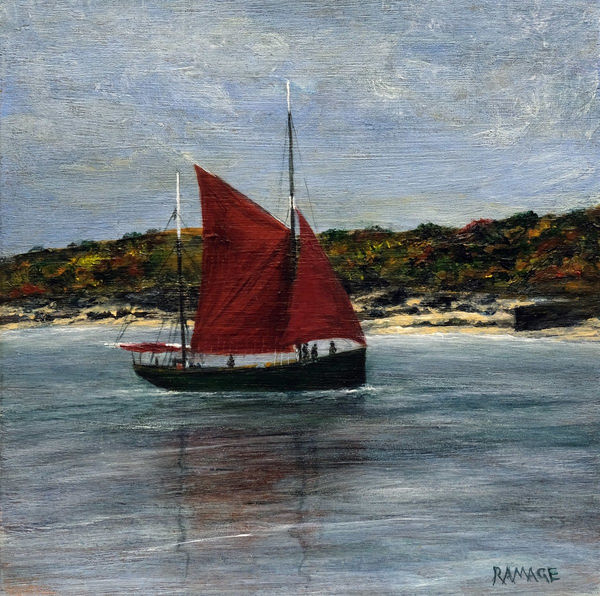 Clive Ramage, The Boy Leslie Enters Aberdeen Harbour- Tall Ships Races 2025