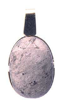 Egyptian Scarab Set In 18 Karat Gold Pendant