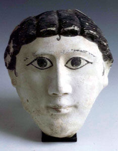 Roman Period Stucco Funerary Mask of a Woman