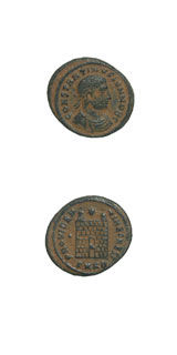 Bronze Follis of Constantine II Struck While Caesar