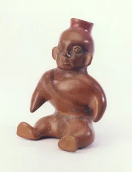 Colima Vessel in the Form of a Seated Hunchback