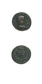 Bronze Coin of Constantine II Struck While Caesar