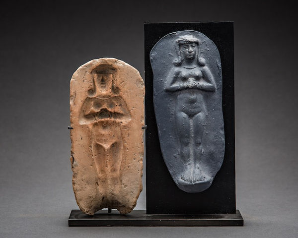 Old Babylonian Clay Mould With Standing Deity