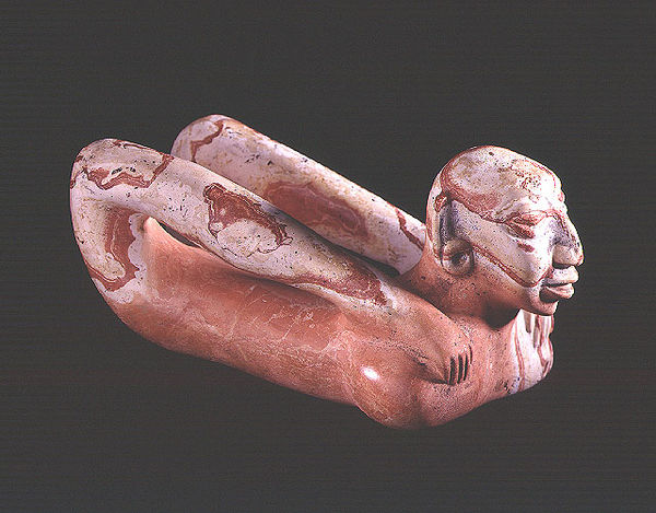 Mayan Sculpture of an Acrobat