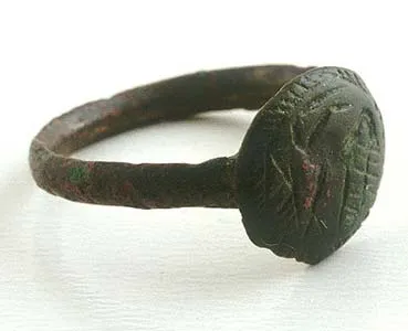 Urartian Bronze Intaglio Ring Depicting Animal