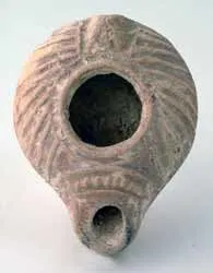 Talmudic Terracotta Oil Lamp