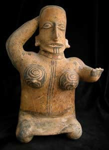Ameca-Ezatlán Style Jalisco Terracotta Sculpture of a Seated Woman