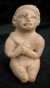 Mayan Sculpture of a Seated Woman