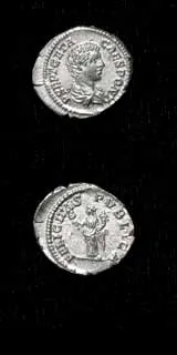 Silver Denarius of Geta Struck While Caesar