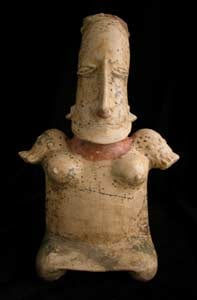 Ameca-Ezatlán Style Jalisco Terracotta Sculpture of a Seated Woman