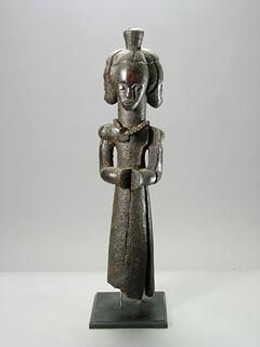 Fang Byeri Sculpture with Three Heads