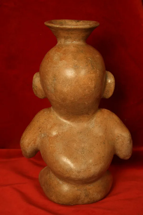Colima Vessel in the Form of a Seated Hunchback