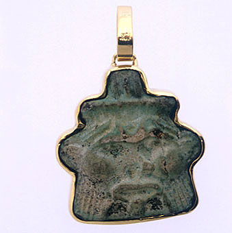 Egyptian Amulet Depicting The Dwarf God Bes