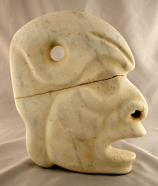 Mayan White Stone Hacha