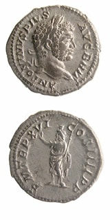 Silver Denarius of Emperor Caracalla