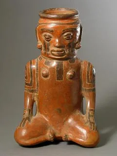 Rosales Zoned Engraved Human Effigy Vessel