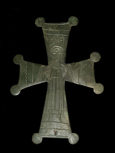 Byzantine Processional Cross Depicting St Michael