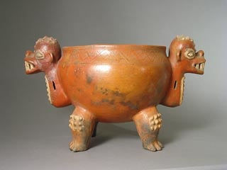 Terracotta Bowl in the Form of a Double-Headed Animal