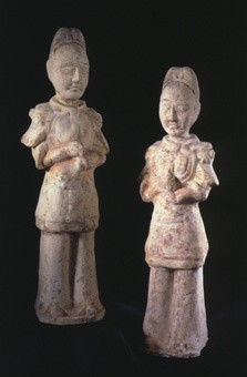 Pair of Tang Sculptures of Attendants