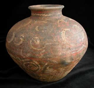Western Han Painted Terracotta Food Storage Vessel