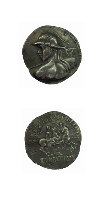 Bactrian Silver Tetradrachm of King Eukratides I