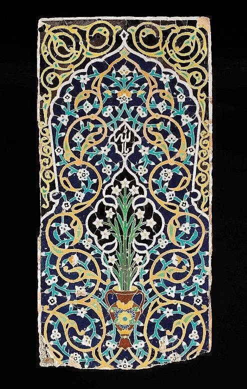 Polychrome Mosaic Cut-Tile Panel