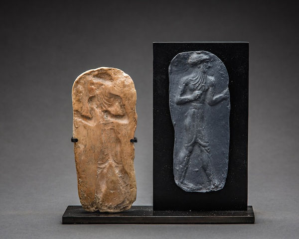 Old Babylonian Clay Mould with Standing Male Deity