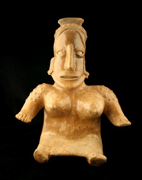Ameca-Ezatlán Style Jalisco Terracotta Sculpture of a Seated Woman